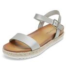 Sandália DREAM PAIRS Sunna Prata com Tira no Tornozelo e Plataforma de 4,5 cm