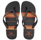 Sandália e Chinelo Unisex Preto e Laranja Tropical Brasil Original