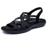 Sandália esportiva Skechers Multi Strap preta