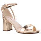Sandália F Salto Bloco Fivela Tira C/ Strass Bebecê T6059489