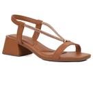 Sandália F. Salto Bloco Médio Tiras C/Strass Bebecê T5287447