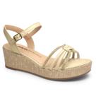 Sandália Feminina Anabela Dakota Strass Brilhos DB713 Cor:VanillhaTamanho:37