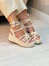 Sandália Feminina Anabela Isabella Off-white