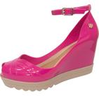 Sandália Feminina Anabela Plataforma Tratorada moda elegante confortável ref 10259 Miss Miss