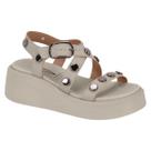 Sandália Feminina Anabela Tachas Metálicas Vizzano 6525.216 - Cinza - 36 Sandália Feminina Anabela Tachas Metálicas Vizzano 6525.216 - Cinza - 36