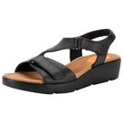 Sandália feminina anabela usaflex al4303