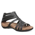 Sandália feminina BEARPAW Layla Wide em material sintético preto