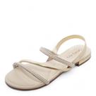 Sandália Feminina Beira Rio Flat REF: 8263969 TIRA PRONTA FIRENZE-METALIZADO