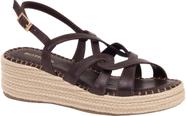 Sandália feminina bottero 373944 em couro flatform 5cm leve