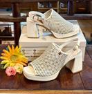 Sandália Feminina Bottero Couro Salto Meia - OFF WHITE