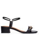 Sandália Feminina Bottero Salto Bloco Detalhe Metal Preto Sandália Feminina Bottero Salto Bloco Detalhe Metal Preto