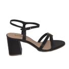 Sandália Feminina Bottero Salto Bloco Elegante Sandália Feminina Bottero Salto Bloco Elegante