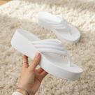 Sandalia Feminina Casual Confortavel Estilosa Modelo Plataforma Delta Anatomica Dia a Dia Macia
