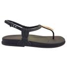 Sandália Feminina Casual Macia Adulto Charmosa Grendha Cor:PretoTamanho:37
