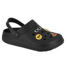 Sandália Feminina Clog Babuche Moleca Apliques Pathces Pin