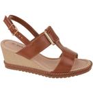 Sandália Feminina Com Salto Anabela Bebecê T5838-182 Sandália Feminina Com Salto Anabela Bebecê T5838-182