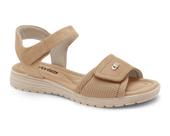 Sandália Feminina Comfortflex com Tiras Aderentes Bege Sandália Feminina Comfortflex com Tiras Aderentes Bege