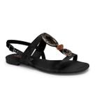 sandalia feminina dakota rasteira casual com fivela