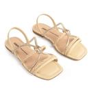 Sandalia Feminina Dakota, Rasteira Rasteirinha, Conforto, Dourado, Brilho, Y9601