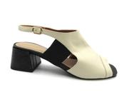 Sandália Feminina de Couro Salto Bloco Marlinês 5832