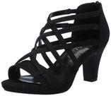 Sandália feminina Easy Street Bee Heeled Black Glitter 6.5 Narrow