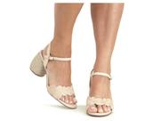 Sandália Feminina Espadrille Bordada Lialine 235871890 Bege