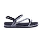 Sandalia Feminina Estilosa Com Strass Luxo