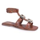 Sandalia Feminina Flat Rasteira de Tira Detalhe Sofisticado Leve Confortável Via Angel 9701 Sandalia Feminina Flat Rasteira de Tira Detalhe Sofisticado Leve Confortável Via Angel 9701