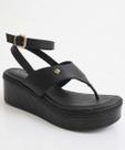 Sandália Feminina Flatform Bebecê Preto-11062 Sandália Feminina Flatform Bebecê Preto-11062