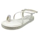 Sandália Feminina Flatform Brilho Strass Estilo Via Marte Sandália Feminina Flatform Brilho Strass Estilo Via Marte