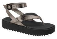 Sandália Feminina Flatform Moleca Metalizada 5489-105