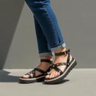 Sandália Feminina Flatform Papete Fivela Ajustável Macia Moleca 5504213
