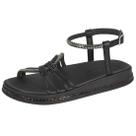 Sandália Feminina Flatform Papete Tendência Conforto Moleca