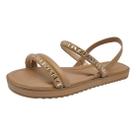 Sandália Feminina Flatform Pedrarias Conforto Moleca
