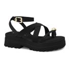 Sandália Feminina Flatform Ramarim 2538204 Cor:PretoTamanho:40