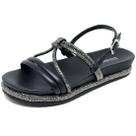 Sandália Feminina Flatform Strass Sofisticada Via Marte Sandália Feminina Flatform Strass Sofisticada Via Marte