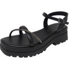 Sandália Feminina Flatform Tira Strass Conforto Ramarim