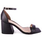 Sandália Feminina Gisele Salto Grosso 7cm Moda Evangélica Elegante Confortável Luxo Antiderrapante
