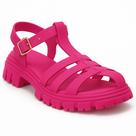 Sandália Feminina Gladiadora Fisherman Plataforma Tratorada Fivela Confortável Sandália Feminina Gladiadora Fisherman Plataforma Tratorada Fivela Confortável
