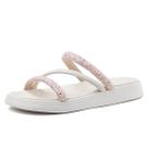 Sandalia Feminina Glitter Leve Conforto Flat Moleca 5469.121 Sandalia Feminina Glitter Leve Conforto Flat Moleca 5469.121