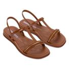 Sandália Feminina Ipanema Glow Rasteira Slide Cor:Marrom/DouradoTamanho:36