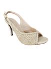 Sandália Feminina Mariotta Peep Toe Tresse Nude Conforto