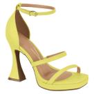 Sandália feminina meia pata salto alto ampulheta carretel taça Vizzano 6481.102 neon