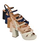 Sandalia Feminina Meia Pata Salto Bloco Vizzano 6472.204 - Ouro Rosado - 37 BR Sandalia Feminina Meia Pata Salto Bloco Vizzano 6472.204 - Ouro Rosado - 37 BR