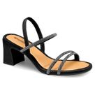 Sandália Feminina Mississipi Salto Bloco Strass MC414