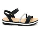 Sandalia Feminina Modare 7132.144 Salto Baixo Brilho Plataforma Leve