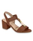 Sandalia Feminina Modare Conforto Calce Facil Elastico Casual Salto Bloco Médio Ref: 7109.465