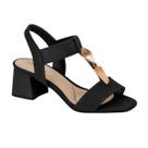 Sandalia Feminina Modare Elastico Canelado/Floather Nature/Pedras Ref: 7172.113