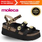 Sandália Feminina Moleca Casual Pedrarias Plataforma Solado Tratorado Lançamento Original Sandália Feminina Moleca Casual Pedrarias Plataforma Solado Tratorado Lançamento Original