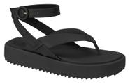 Sandália Feminina Moleca Papete Dedo Flatform Plataforma